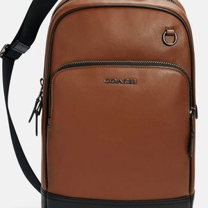 Coach Crossbody Bag, Gunmetal & Saddle Brown